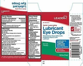 Leader Lubricant Eye Drops - Dry Eye Therapy, 15 ml (Compare to Systane) - $4.21