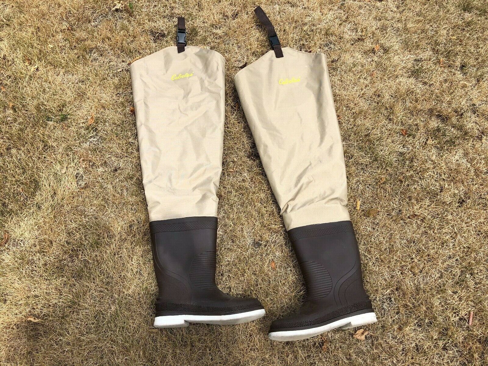 Cabela's Fishing Hip Boots Waders White Felt Soles Size 8 Waders