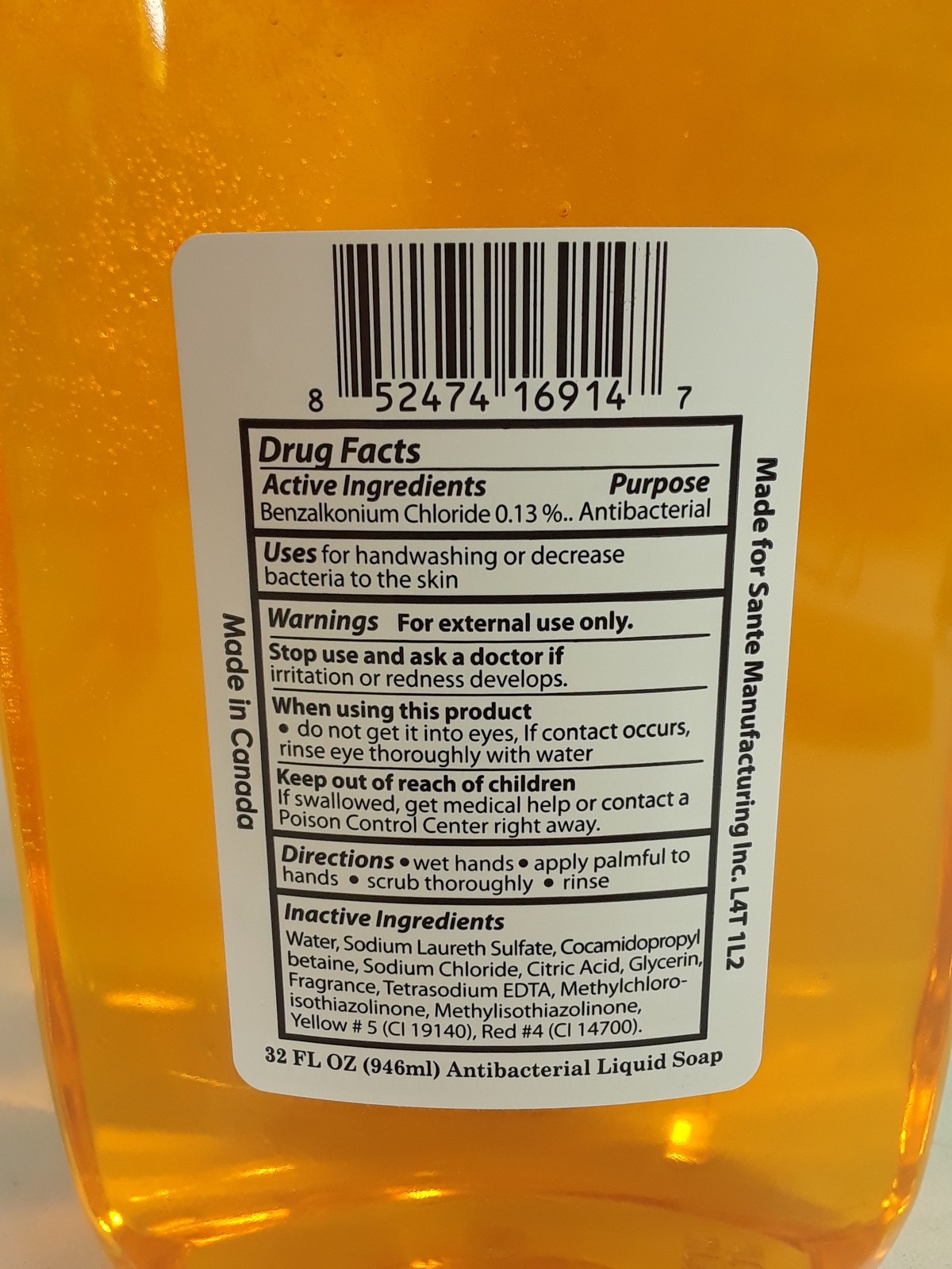 Spa Soap Antibacterial Liquid Soap Refill 2 Bottles at 32 Fl. Oz. Each