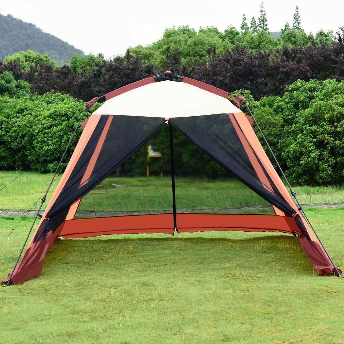 6 Persons Portable Automatic Pop Up Family Tent with Bag - Tents