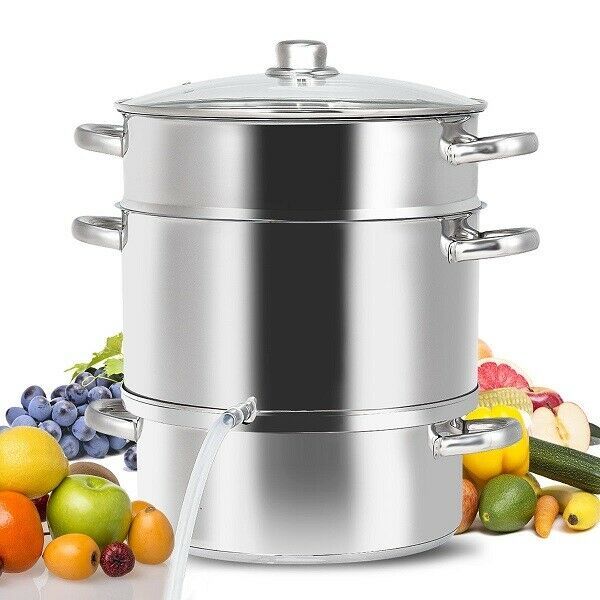 Vegetable Steamer Pot 11 Quart Fruit Juicer Stainless Steel Juice