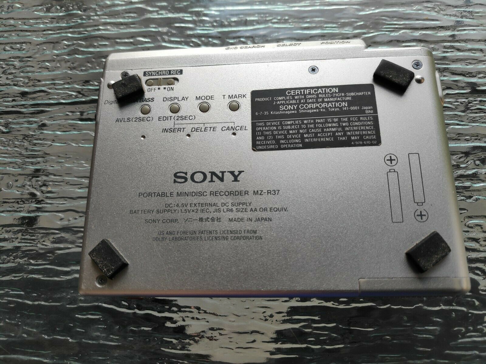 Sony MD Walkman MZR37 Portable MiniDisc Recorder For Repair or Parts MiniDisc Players