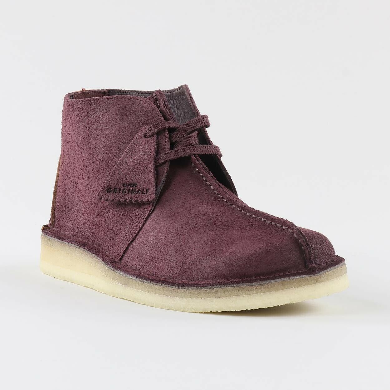 burgundy desert clarks