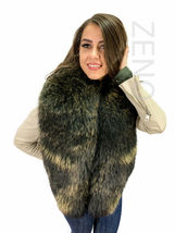 Unique Raccoon Fur Boa 63' (160cm) Saga Furs Stole Collar Big And Royal Scarf image 6