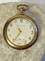 Colonial Waltham 20yr Warranted Goldtone Pocket Watch 17 Jewels 5 Adjust... - $229.95