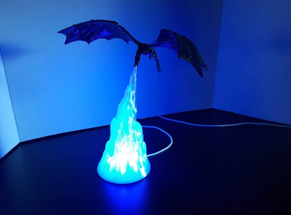 Game Of Thrones Dragon Lamp That Breathes Fire (+ Multi-colour & Remote 