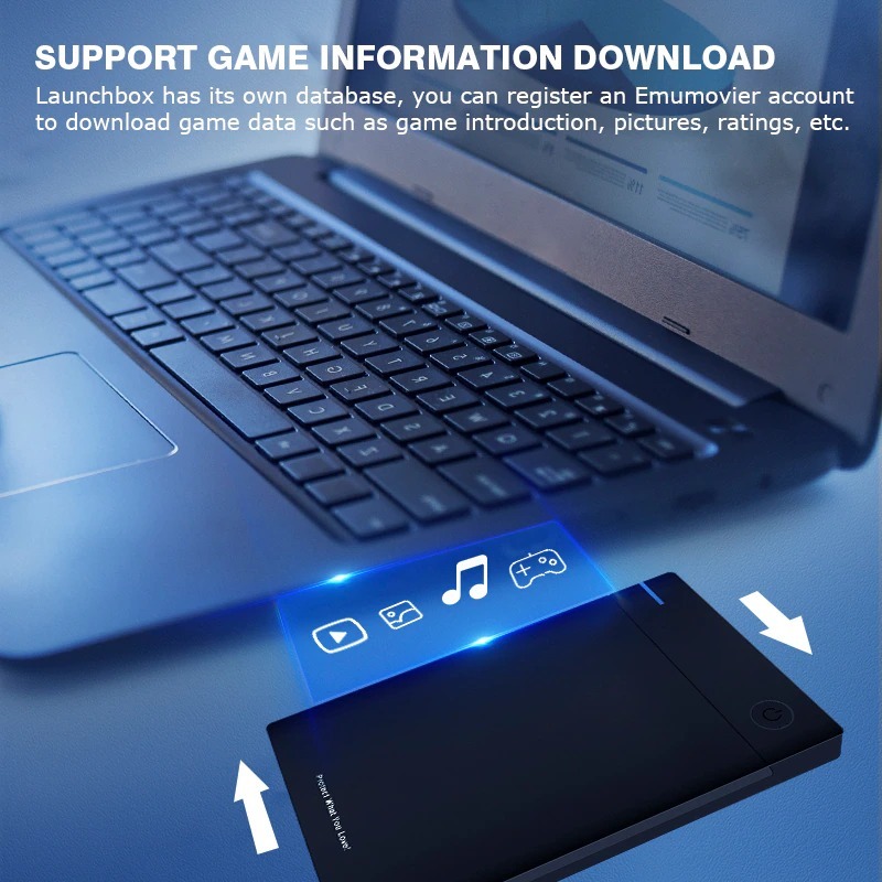 Launchbox External Game Hard Drive Disk 45000+Games PS4/PS3/PS2/Wii