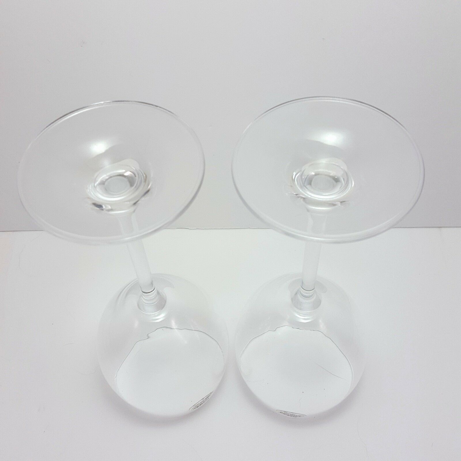 Dansk All Purpose Wine Glasses Set of 2 Clear Crystal 12 oz Plain Stem