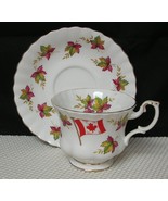 Lovely Royal Albert &quot;FROM SEA TO SEA&quot; Canada Maple Leaf TEA CUP &amp; SAUCER... - $12.36