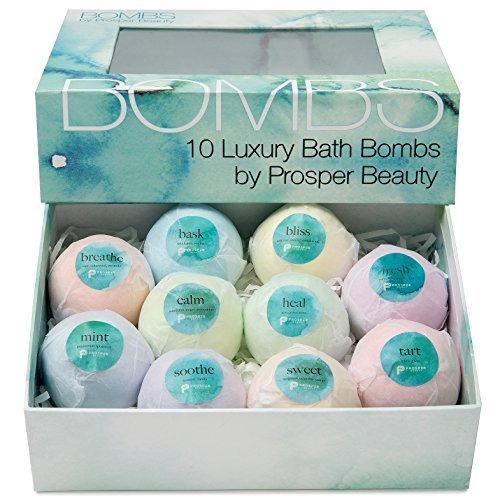 Bath Bomb Gift Set 10 Lush [BOMBS by Prosper Beauty] Fragrant Fizzies