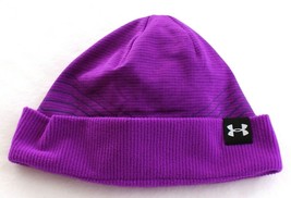 Under Armour Coldgear Reactor Purple Rave Beanie Youth Girl's One Size NWT - $25.98