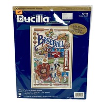 Bucilla Nostalgia Baseball Counted Cross Stitch Kit 42448 Linda Gillum - $34.64