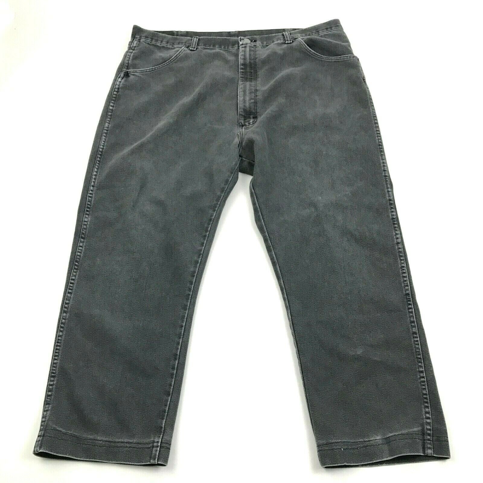 VINTAGE Wrangler Straight Leg Black Jeans Mens Size 40x28 Distressed ...
