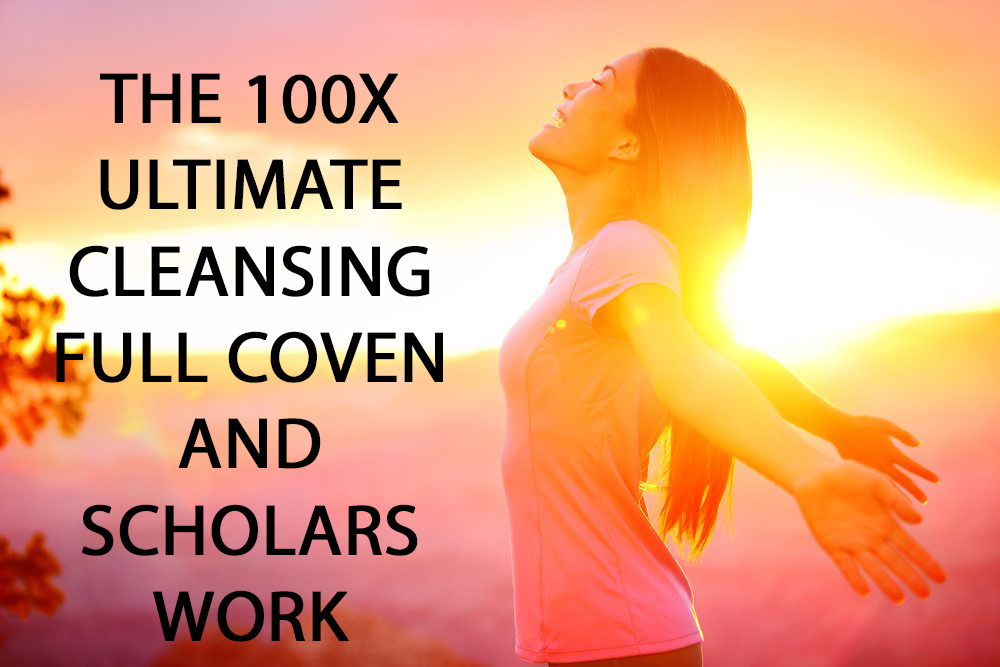 100X FULL COVEN 7 SCHOLARS ULTIMATE CLEANSING RELEASING EXTREME MAGICK Witch