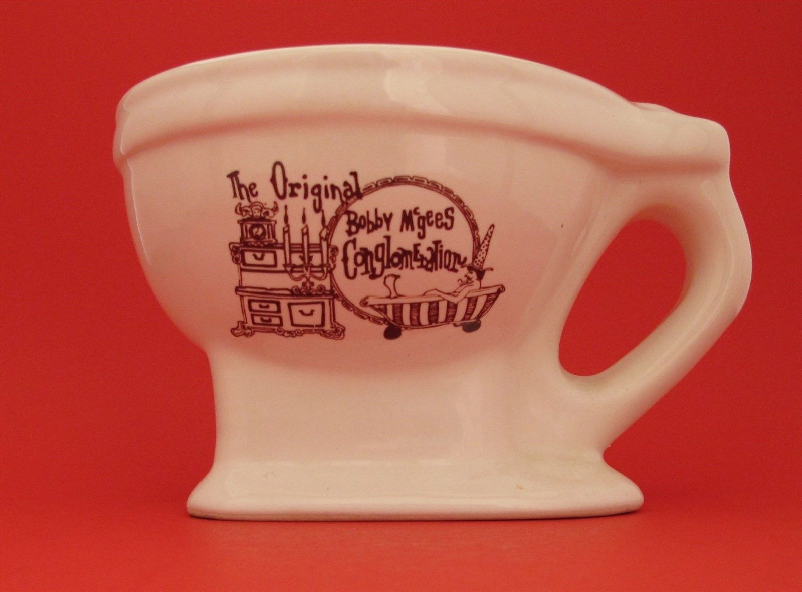 Toilet Bowl Drinking Cup Bobby McGees Restaurant Souvenir Coffee Mug ...