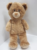 BAB Brown Bear Plush Tan Embroidered Eyes Stuffed Toy Build  - $16.00