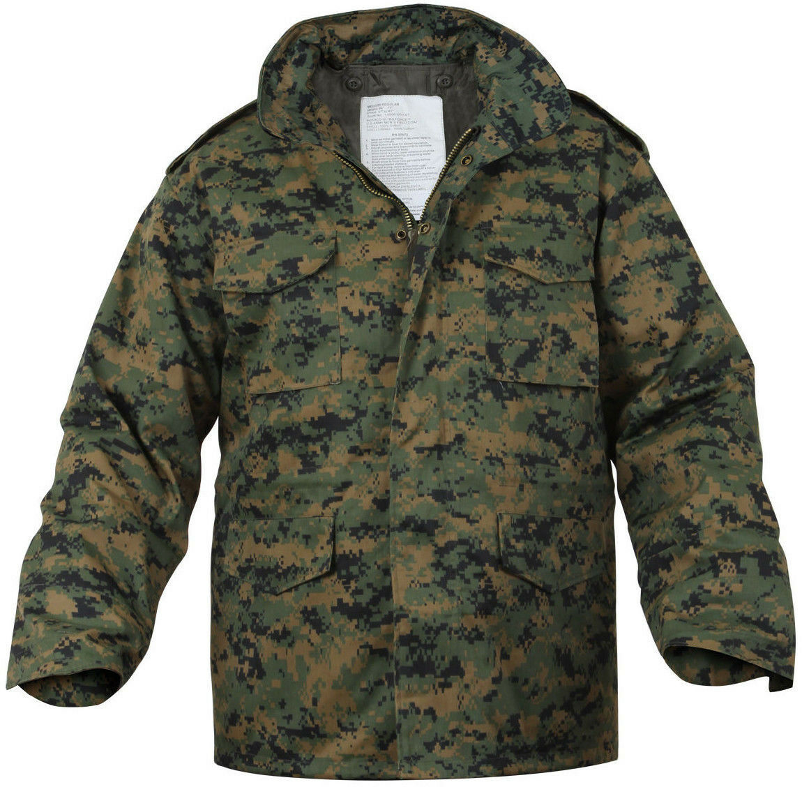 Woodland Digital Camouflage MARPAT M-65 Field Coat Army M65 Jacket w/ Liner - Men's Clothing