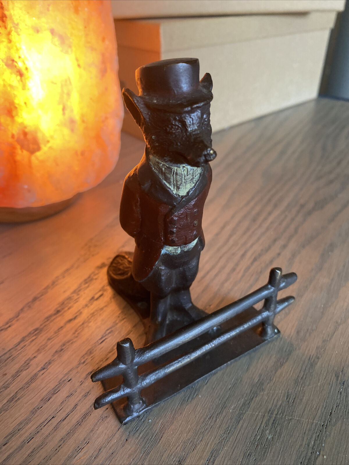 Global Views RARE Vintage Huntsman Fox Cast Iron Figure Cast Iron