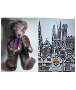 Canterbury Bears 1992 Gund Lilac Jointed Mohair England Signed #136/750 ... - $197.01