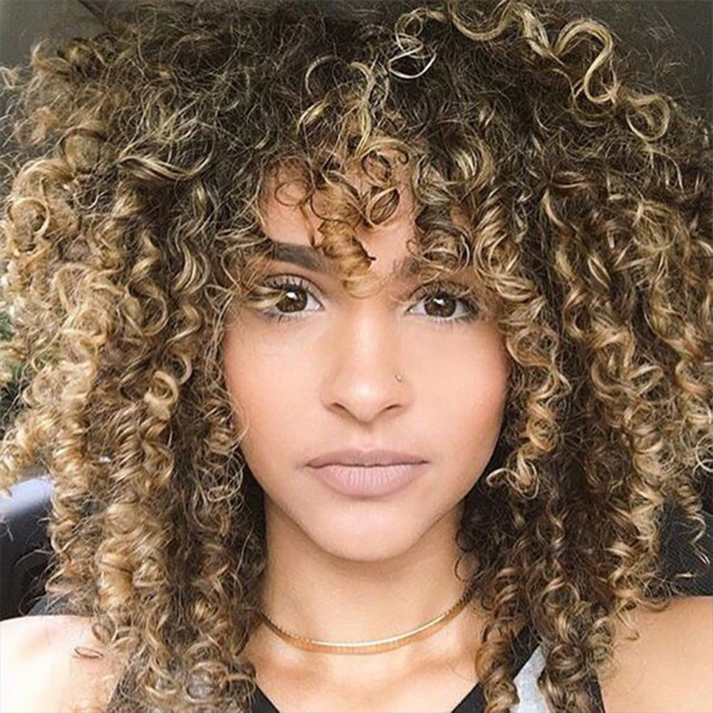 Doren Loose Deep Curly Synthetic Wigs for Women Fluffy Curls Ombre T27/33