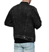 Red Label Men’s Premium Casual Faded Denim Jean Button Up Cotton Slim Fit Jacket image 11