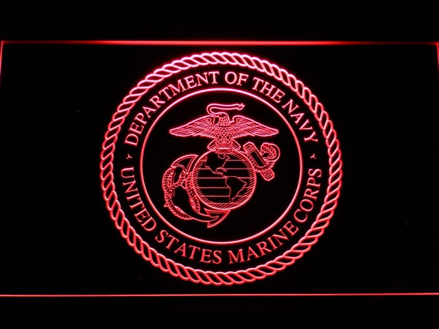 US Marine Corp Military LED Neon Light Sign Man Cave