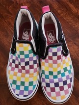 VANS Off The Wall ~ Missy Size 2.0 ~ Rainbow Checkerboard ~ Slip-on Canv... - $26.60
