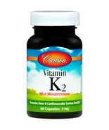 Carlson Labs Vitamin K2, 5 mg, 60 Capsules - $29.99