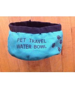 Pet Travel Water Bowl Canvas Food Dish Portable Folding  - $12.86
