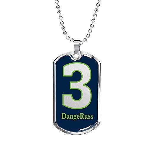 Express Your Love Gifts DangeRuss Seattle Fan Necklace Stainless Steel or 18k Go