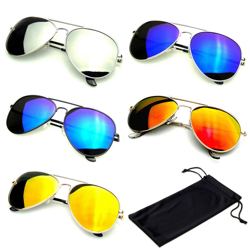 Reflectante Clásico Premium Flash Completo Hombre Mujer Sunglasses - $10.53 - $11.52