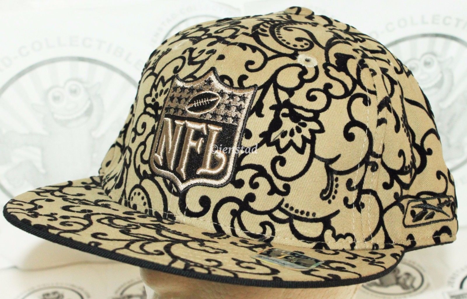 Genuine Merchandise Cincinnati Bengals Fitted Size 7 1//8 Hat Cap Black and White