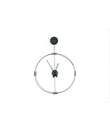 Metal Steel Black Hourbinger Art Deco Home Deco Round Big Wall Clock 20&#39;&#39; - $189.09