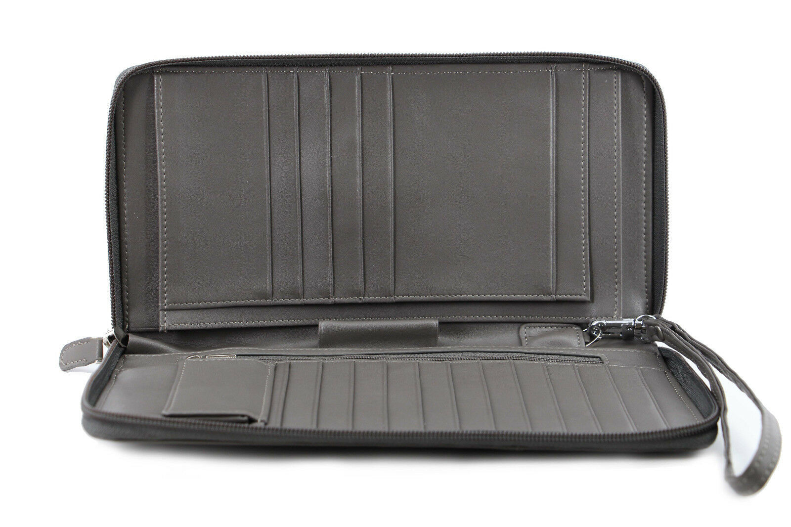 Italian leather Ziparound Family Passport Credit Card Travel Document