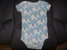 Carter's Short Sleeve Elephant Snap Tee Bodysuit Size 9 Months Boy's EUC - $12.04