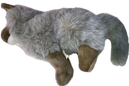 Folkmanis Realistic Wolf Coyote 16&quot; Full Body Sitting Plush Hand Puppet EUC - $24.74
