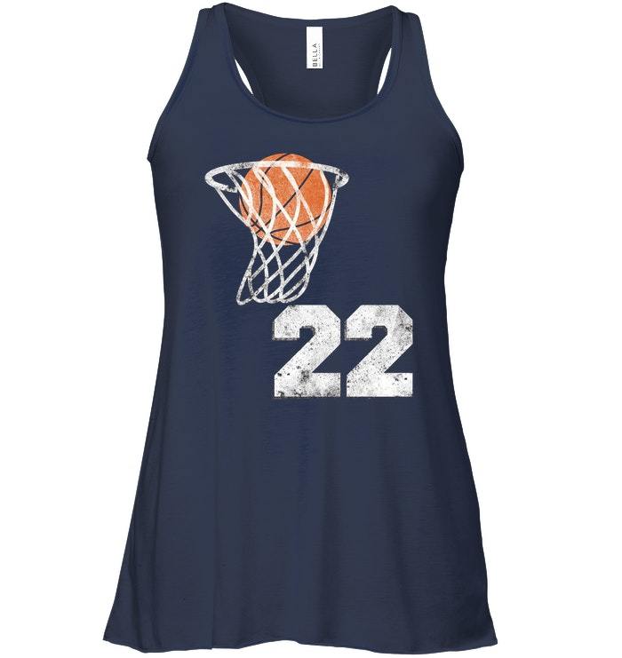 Vintage Basketball Jersey Number 22 Flowy Racerback Tank Player Number ...
