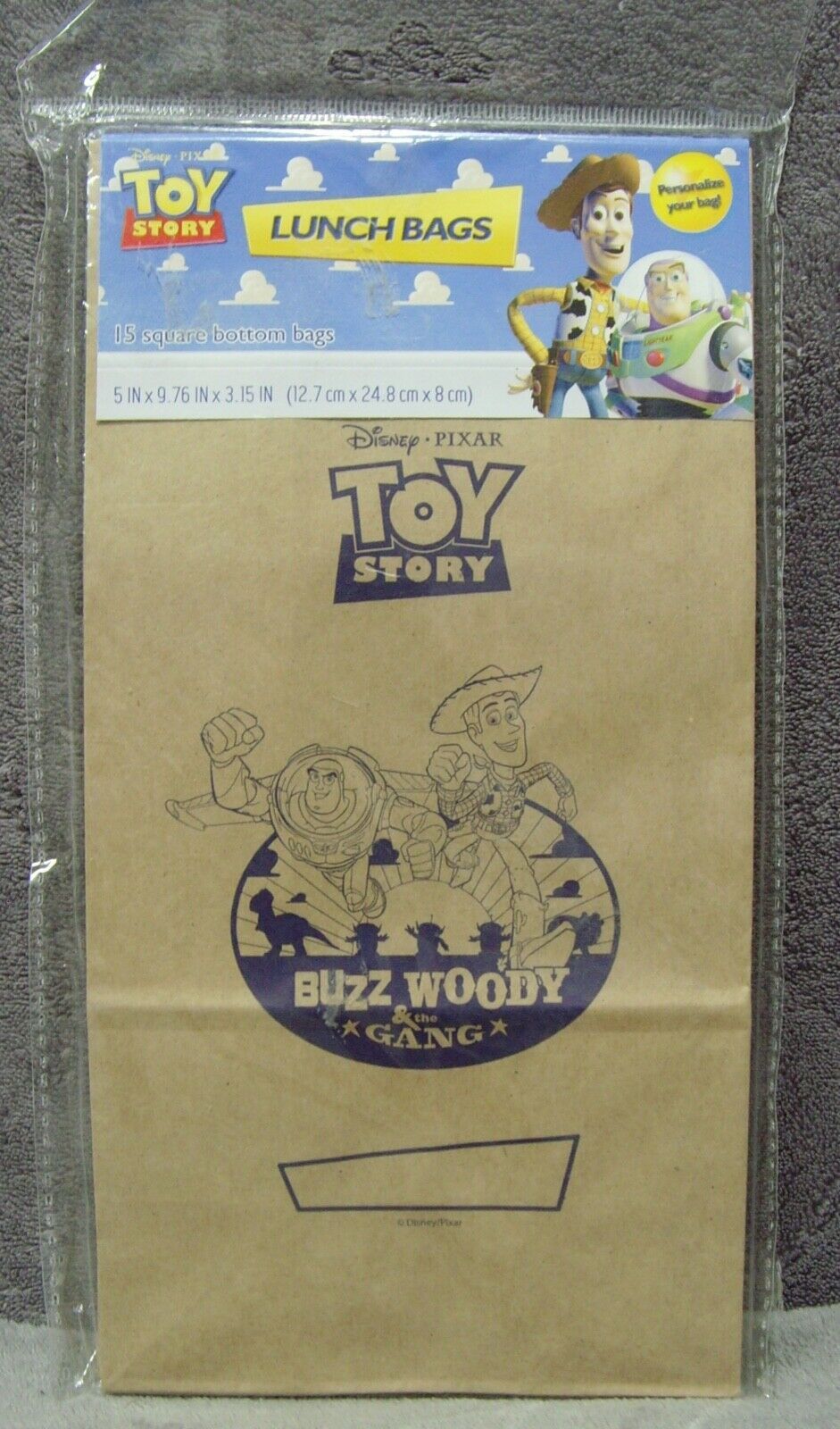 Primary image for Paper Lunch Bags • Disney/Pixar • Toy Story • Party Treat Sacks • 15 Bags • Rare