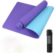 GISALA TPE Yoga Mat Fitness Gymnastic Training, Easy-Care Exercise Indoo... - $19.75
