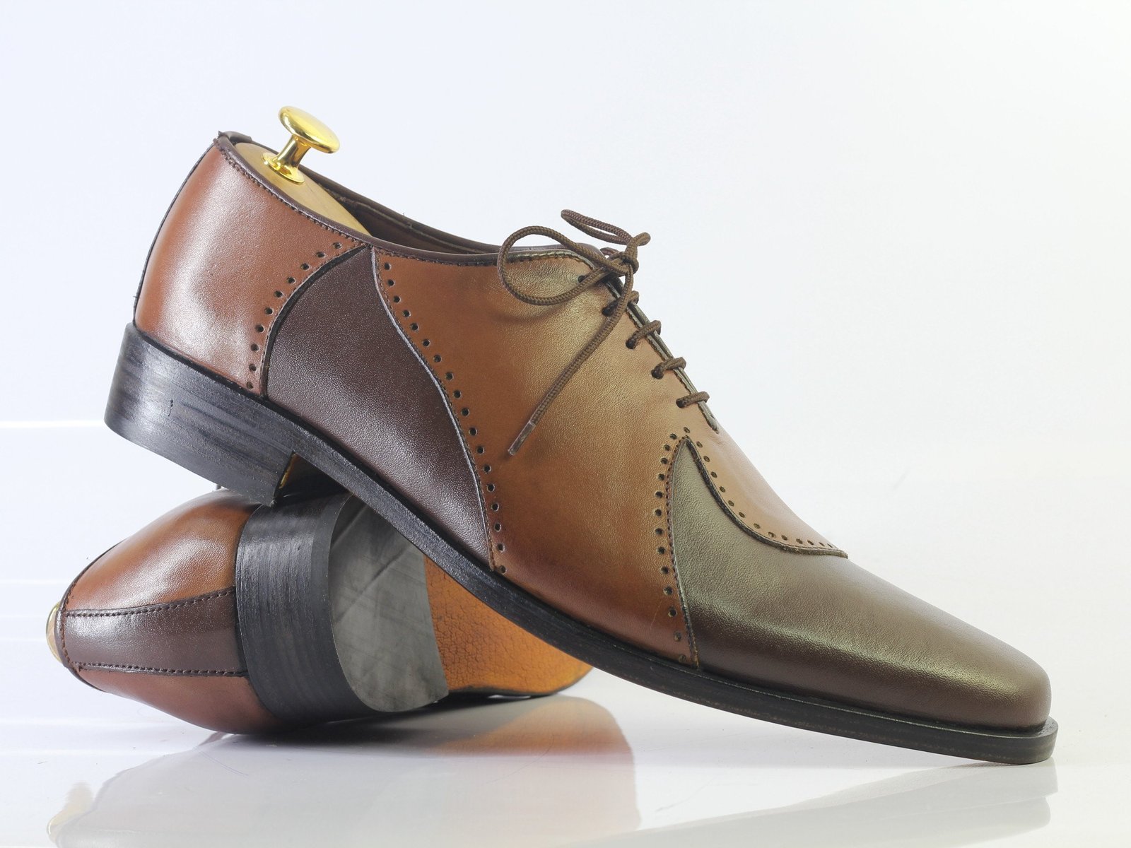 Bespoke Brown Stylish Leather Shoes Men's - Dress/Formal