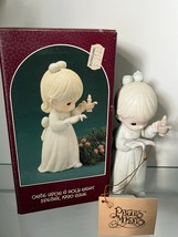 Enesco Precious Moments 523836 ONCE UPON A HOLY NIGHT 1990 Girl w/Bible & Candle - $8.08