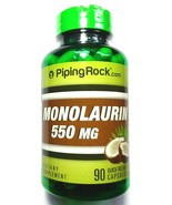 550mg Monolaurin 90 Capsules Derived from Coconut Oil Lauric Fatty Acid ... - $15.90