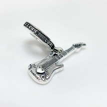New Authentic Pandora Charms 925 ALE Sterling Silver Guitar Bracelet Bead Charm  - $26.99