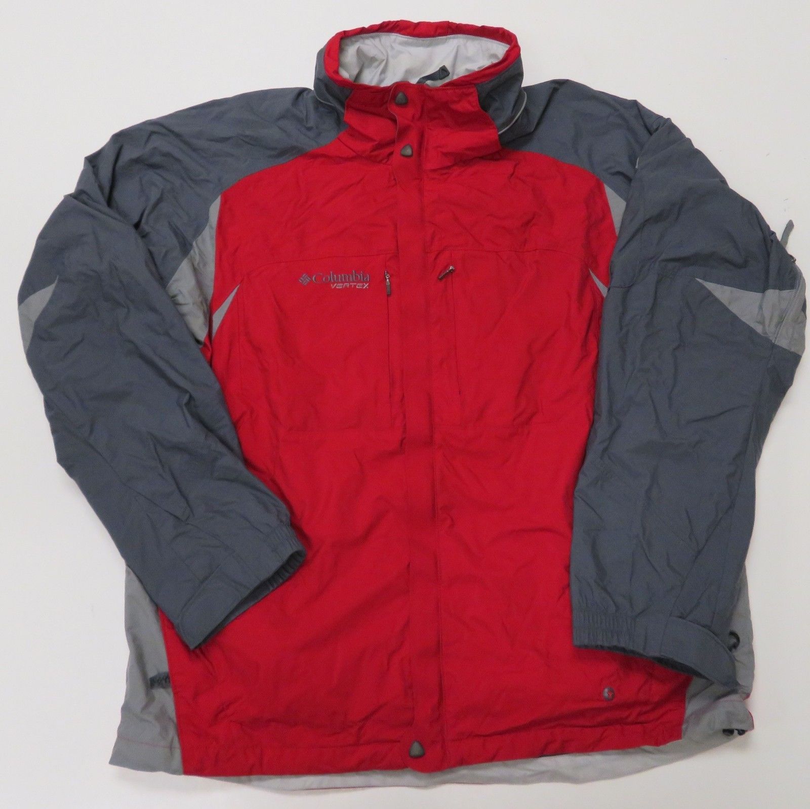 Columbia Vertex Core Interchange Shell Mens Large Jacket Red Gray ...