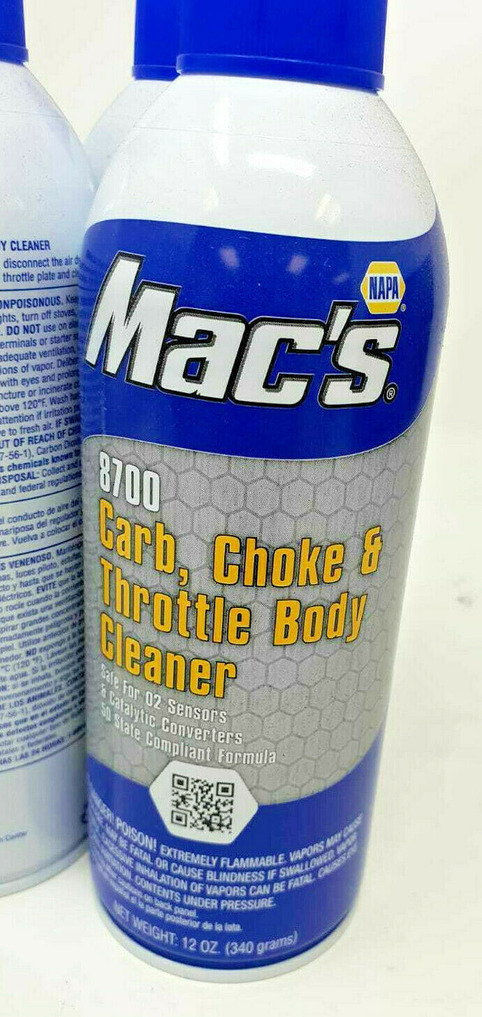 napa mac carb choke throttle body cleaner msds