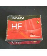 Five Sony HF 90 minutes High Fidelity Audio Cassette Normal Bias  - $9.46