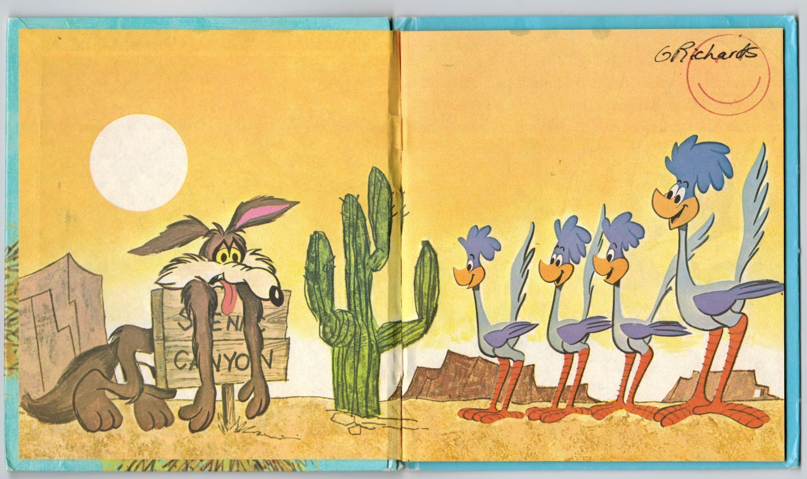 Vintage 1971 Road Runner Tumbleweed Trouble Golden Tell-A-Tale Book 1st ...