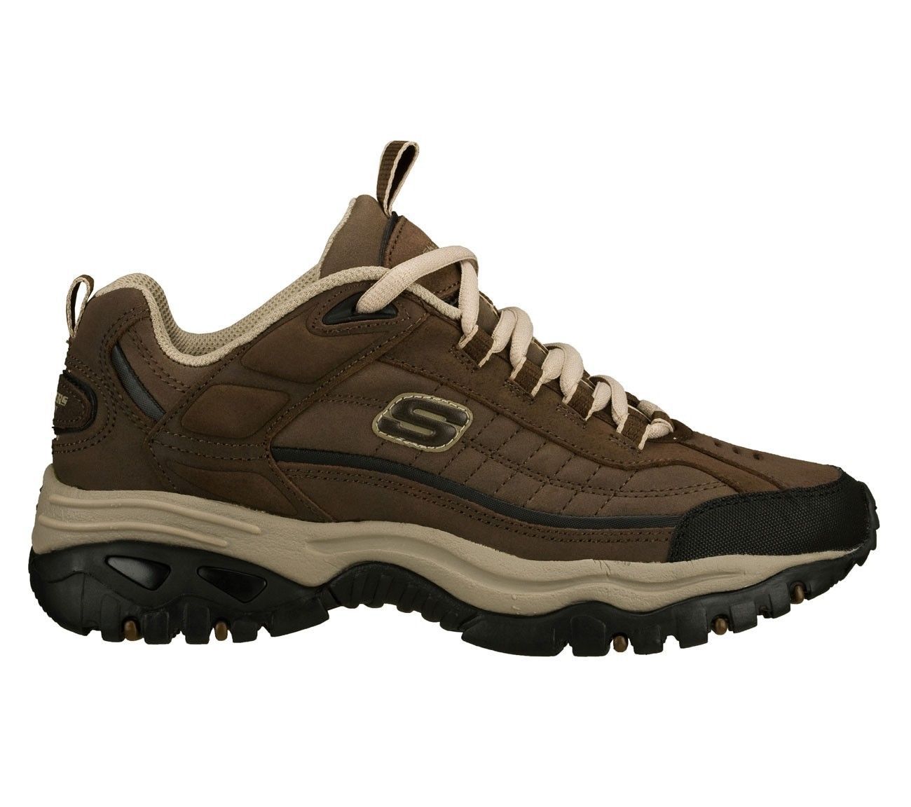 Skechers Brown shoes Men's Sport Casual Soft Leather Sneaker Memory ...