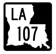 Louisiana State Highway 107 Sticker Decal R5823 Highway Route Sign - $1.45+