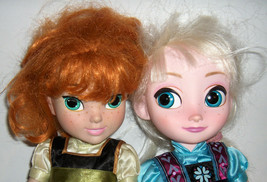 Disney STORE Frozen Animators Collection Toddler ELSA &amp; ANNA 16&quot; Dolls - $29.69